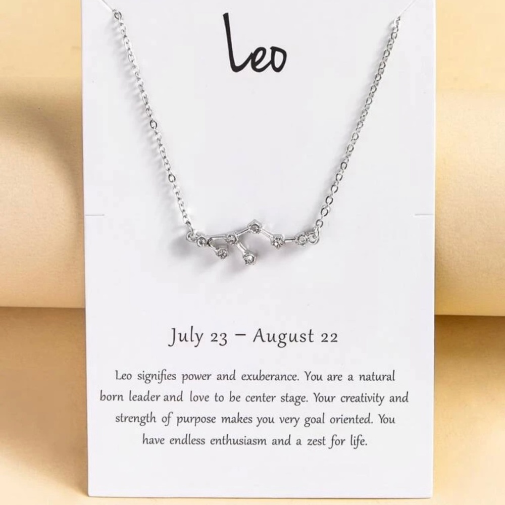 Leo Zodiac Sign Adjustable Necklace
